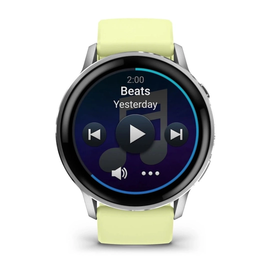 Смарт-годинник Garmin Venu 4 45 mm Silver with Citron Silicone Band (010-03014-02)