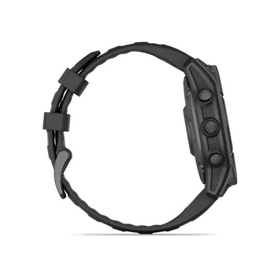 Смарт-годинник Garmin Fenix E 47mm AMOLED Slate Grey Steel with Black Silicone Band (010-03025-01/03)