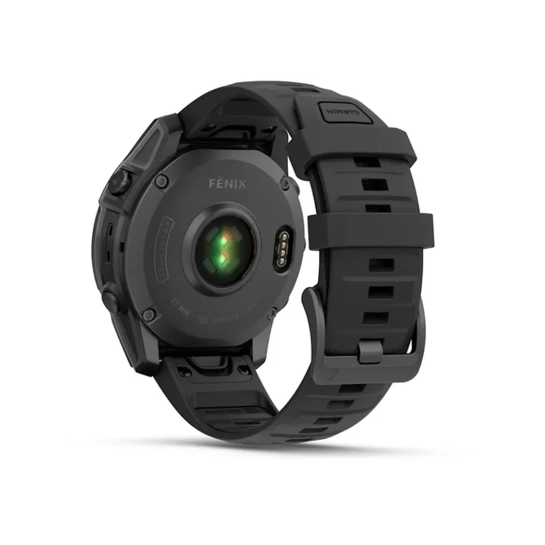 Смарт-годинник Garmin Fenix E 47mm AMOLED Slate Grey Steel with Black Silicone Band (010-03025-01/03)