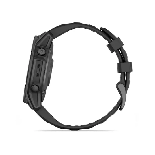 Смарт-годинник Garmin Fenix E 47mm AMOLED Slate Grey Steel with Black Silicone Band (010-03025-01/03)