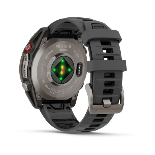 Смарт-годинник Garmin Fenix 8 Pro 47 mm AMOLED Titanium with Graphite/Black (010-03198-10/11)