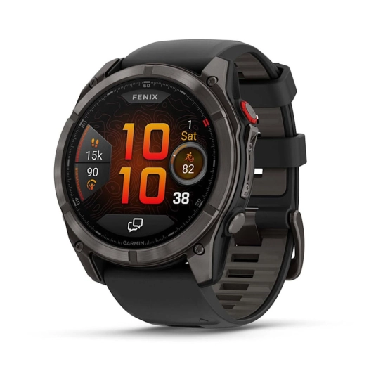 Смарт-годинник Garmin Fenix 8 Pro 51 mm AMOLED Carbon Gray DLC Titanium with Black/Pebble Gray (010-03199-00/01)