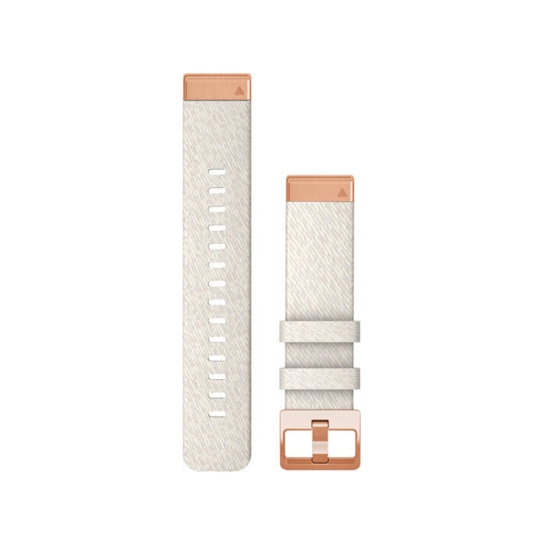 Ремінець Garmin QuickFit 20 Watch Bands Cream Heathered Nylon with Rose Gold Hardware