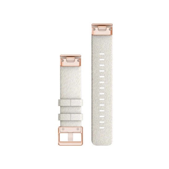 Ремінець Garmin QuickFit 20 Watch Bands Cream Heathered Nylon with Rose Gold Hardware