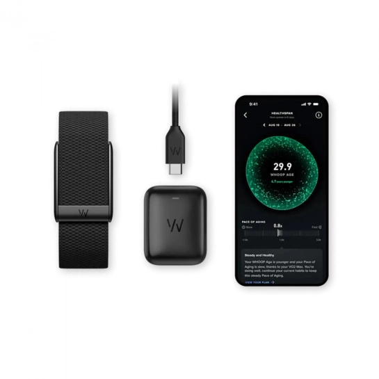 Фітнес-браслет WHOOP 5.0 One Band CoreKnit Jet Black (+12 місяців підписка)