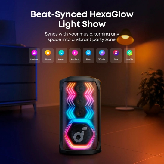 Портативна акустична система з двумя микрофонами Anker Soundcore Rave 3S Black