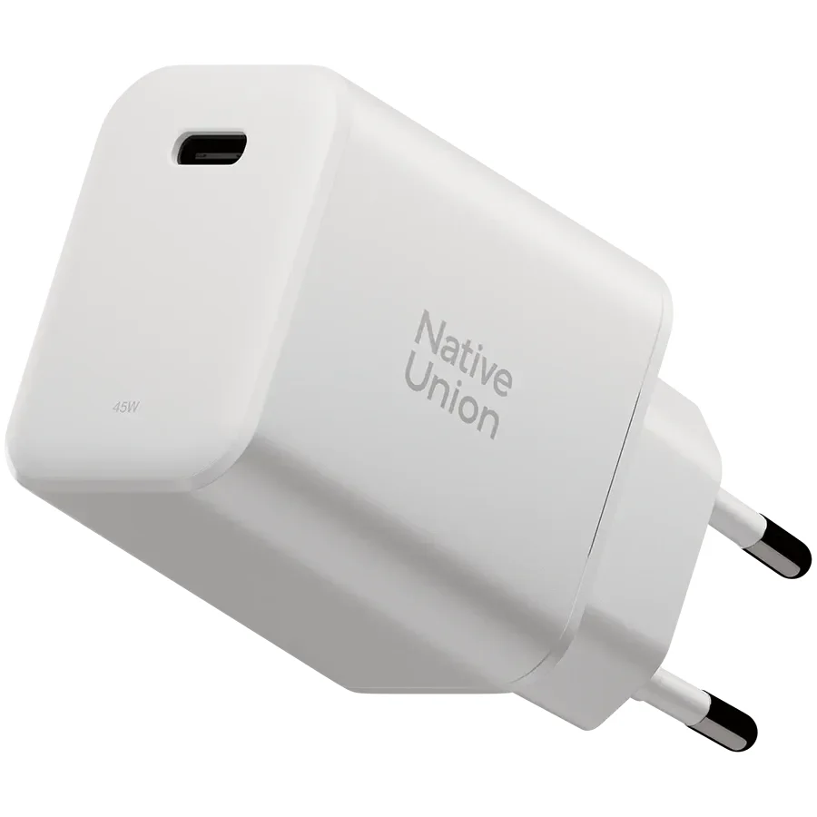 Зарядний пристрій Native Union Fast GaN PD 45W USB-C Port White (FAST-PD45-WHT-EU)