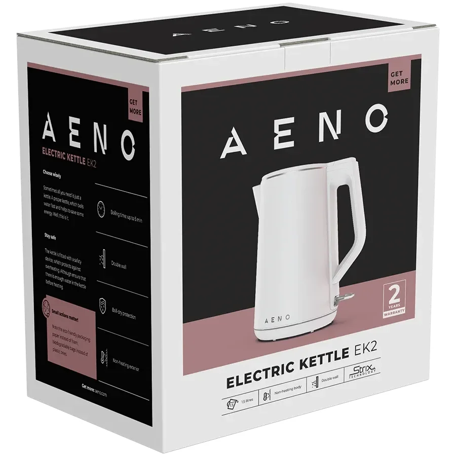 AENO EK2 Чайник (1.5 л), Білий