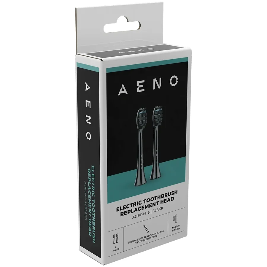 Насадка для зубної щітки AENO DB4/DB6 Black (ADBTH4-6)