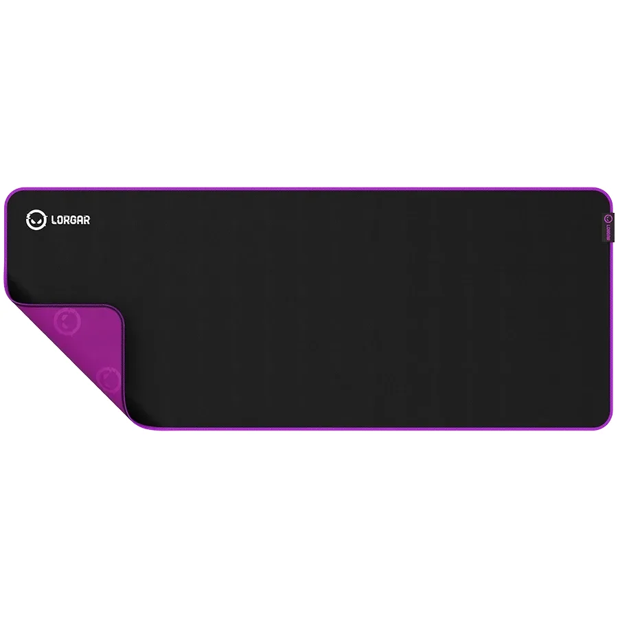 LORGAR Multispandex mousepad з purple rubber, Чорний