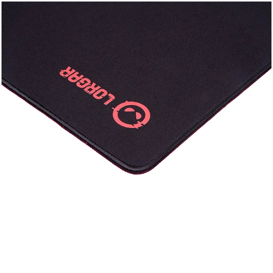 LORGAR Jacquard mousepad з red rubber, Чорний