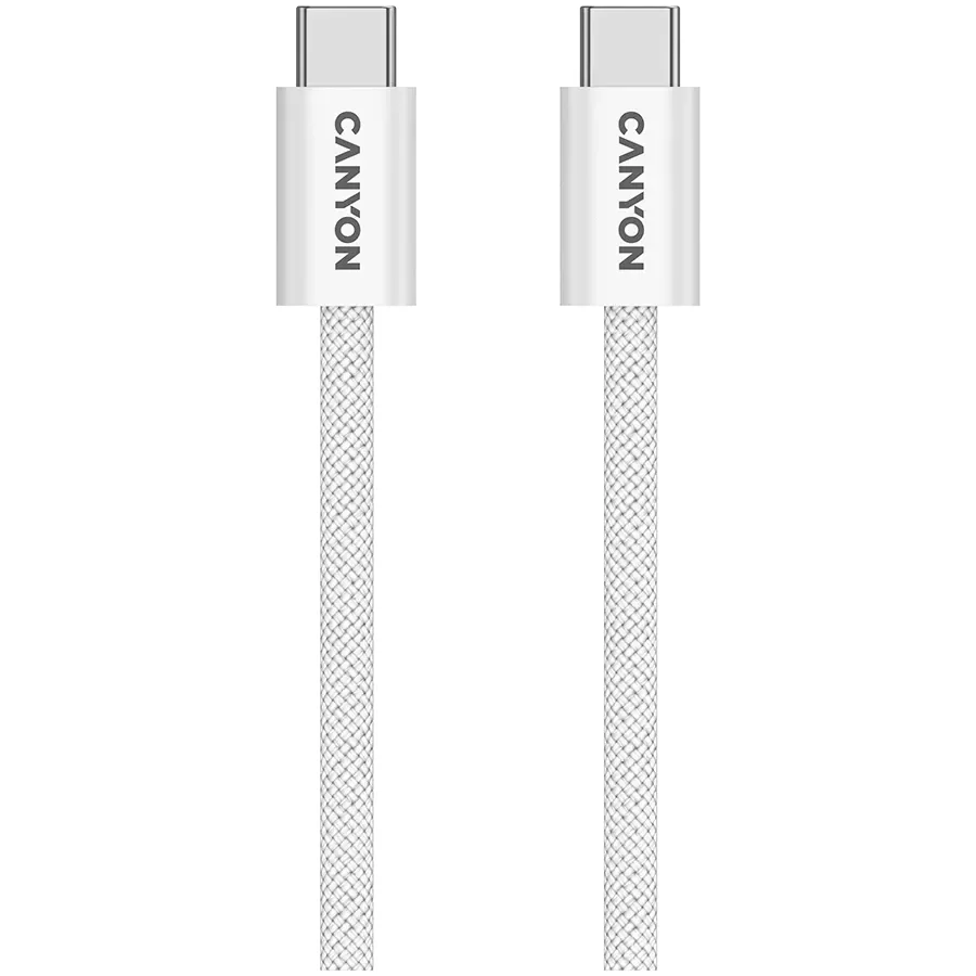 CANYON USB-C to USB-C Cable , Білий, 1м