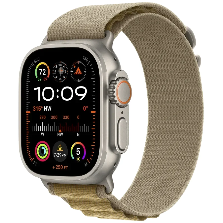 Apple 49mm Alpine Loop - Natural Titanium Finish Ремінець Alpine Loop - Natural Titanium Finish Tan за Apple Watch 44 mmApple Watch 45 mmApple Watch 46 mmApple Watch 49 mm 44/45/46/49 mm