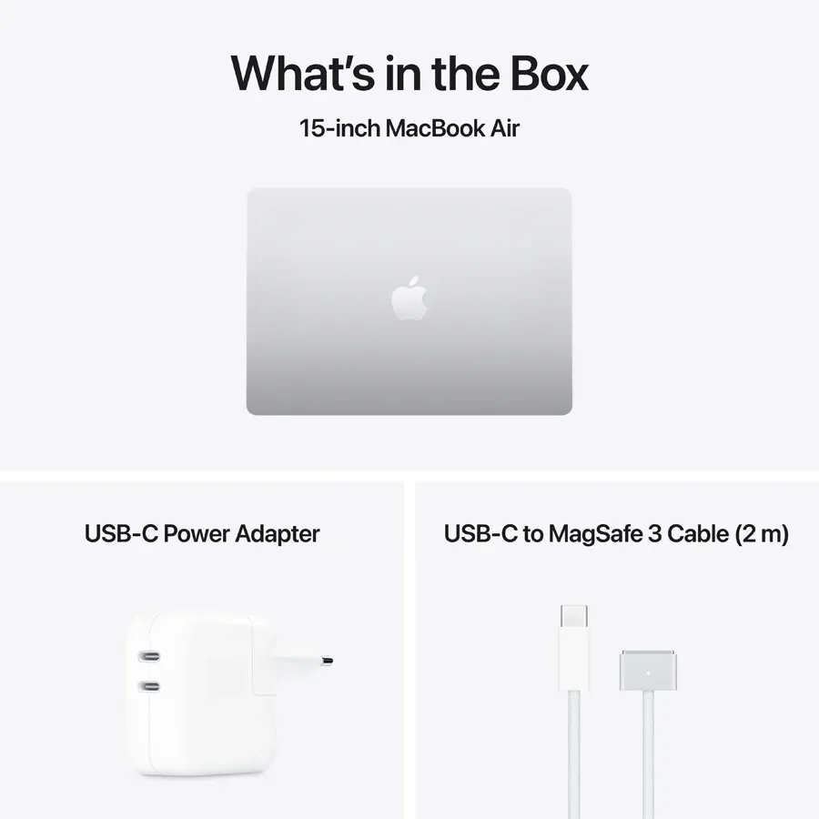 MacBook Air 15.3-inch  M5 (10C CPU/10C GPU), 24 ГБ, 1 ТБ, Сріблястий