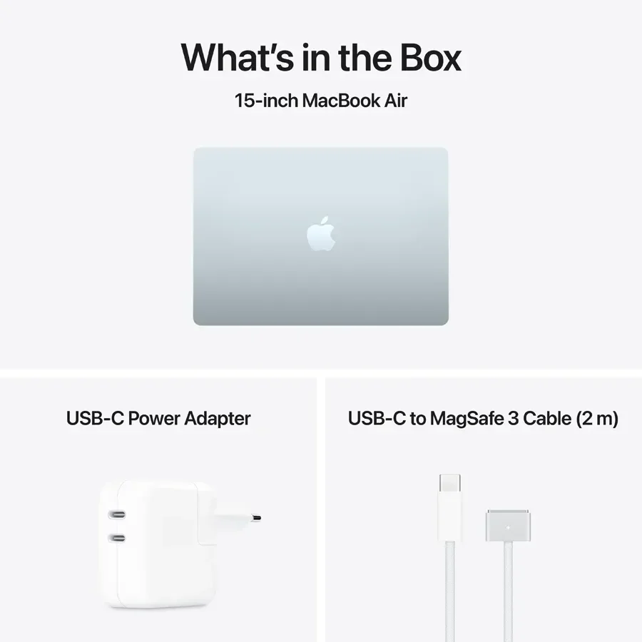 MacBook Air 15.3-inch  M5 (10C CPU/10C GPU), 16 ГБ, 512 ГБ, Небесно-блакитний
