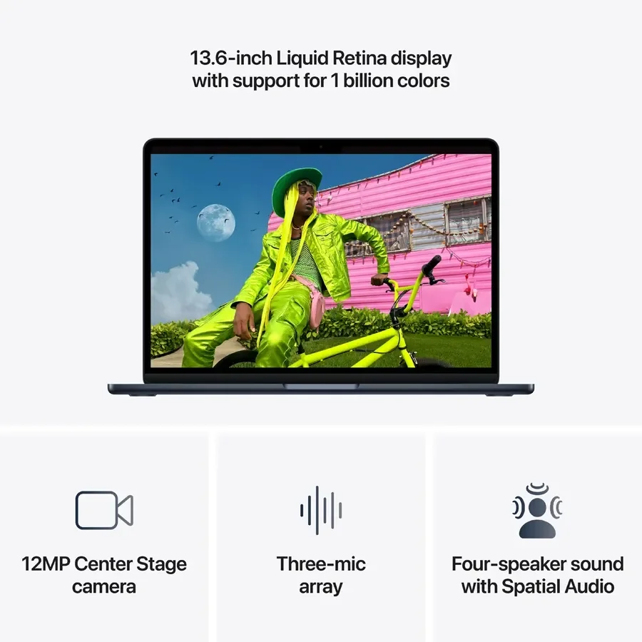 MacBook Air 13.6-inch  M5 (10C CPU/8C GPU), 16 ГБ, 512 ГБ, Темна ніч