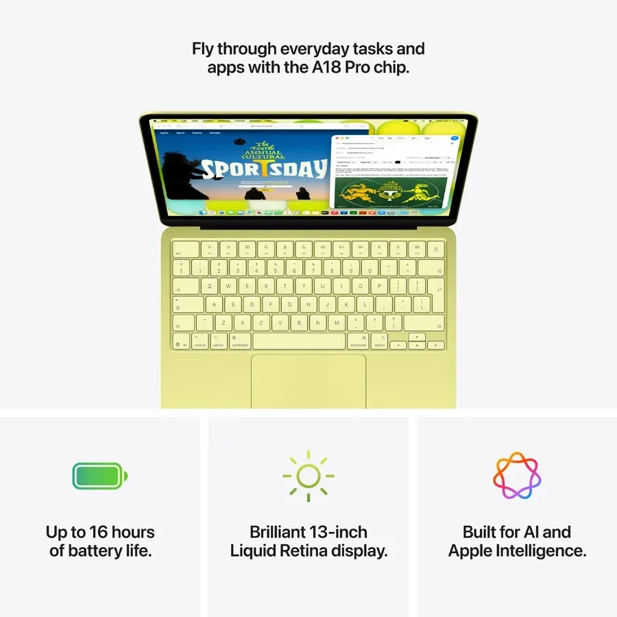 MacBook Neo 13-inch  A18 Pro (6C CPU/5C GPU), 8 ГБ, 256 ГБ, Індиго