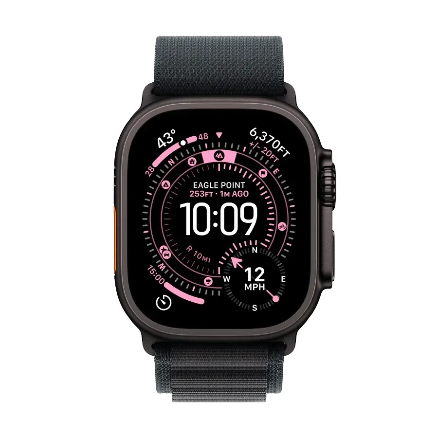 Apple Watch Ultra 3,  Black Alpine Loop, Розмір L, 49mm, Чорний