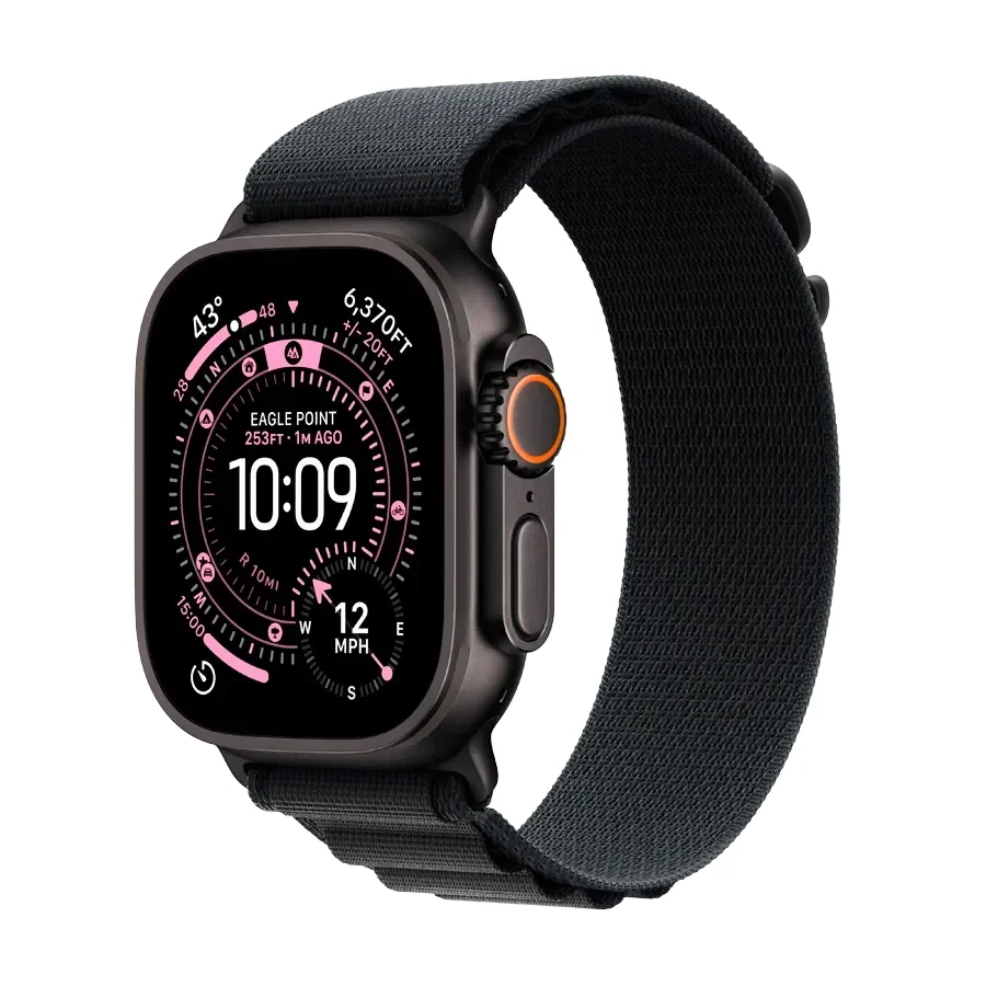 Apple Watch Ultra 3,  Black Alpine Loop, S, 49mm, Чорний