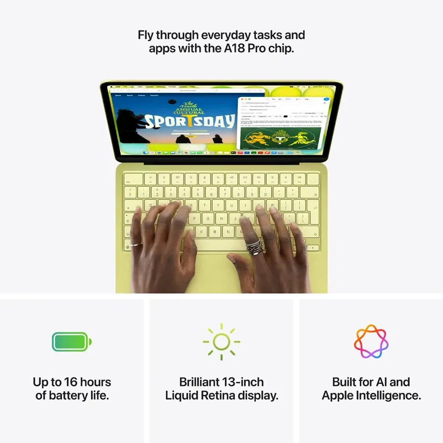 MacBook Neo 13-inch  A18 Pro (6C CPU/5C GPU), 8 ГБ, 512 ГБ, Сріблястий