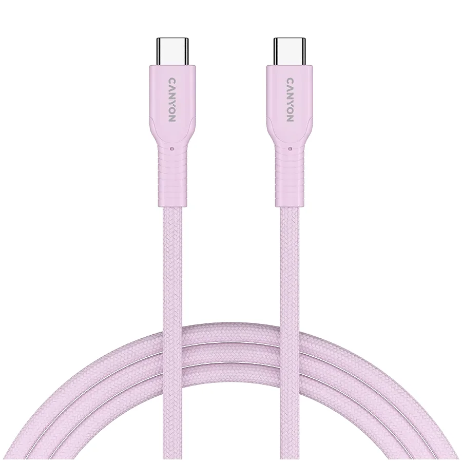 CANYON USB-C to USB-C Cable , Рожевий, 1м