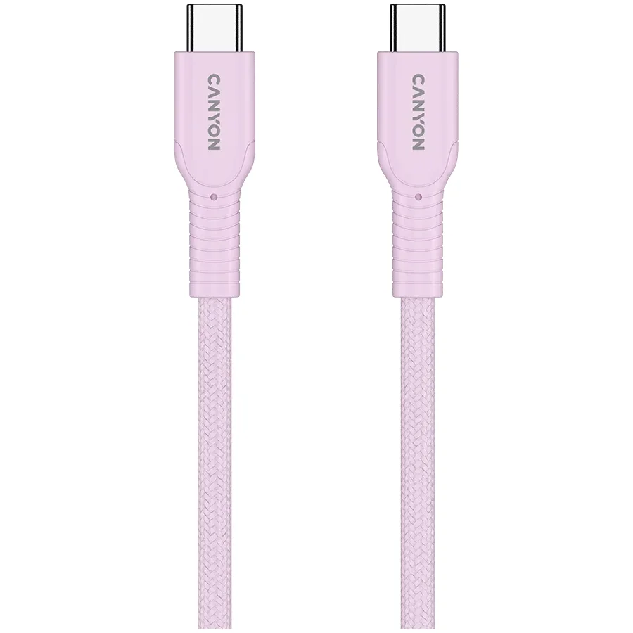 CANYON USB-C to USB-C Cable , Рожевий, 1м