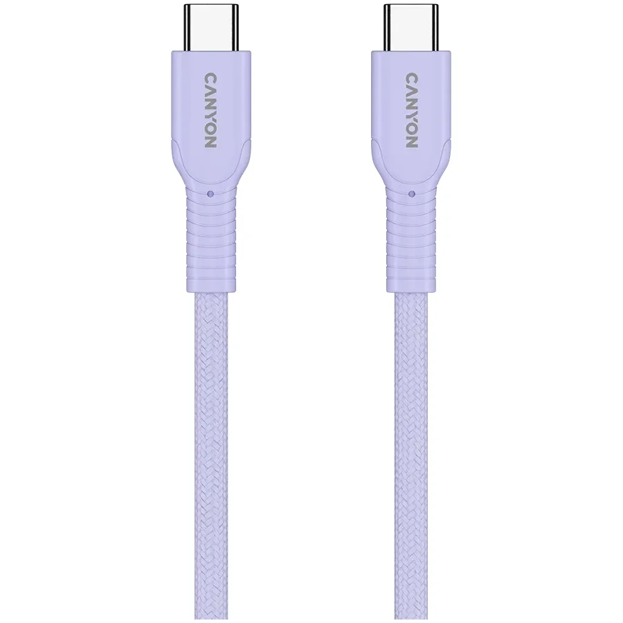 CANYON USB-C to USB-C Cable , Фіолетовий, 1м
