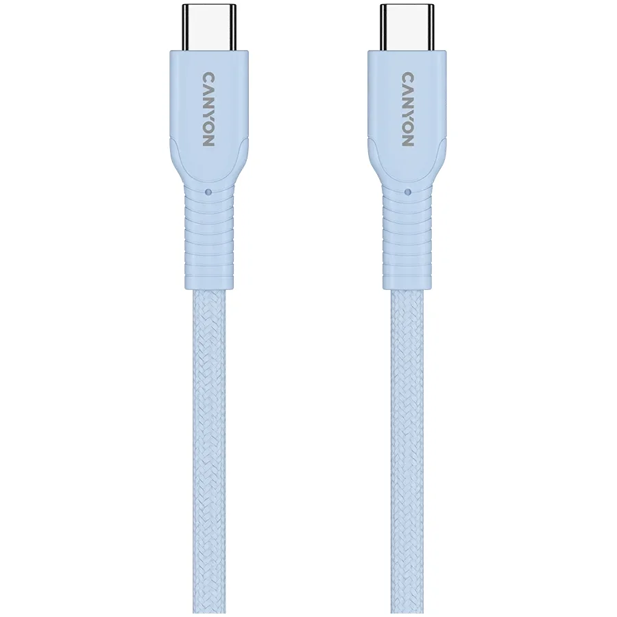 CANYON USB-C to USB-C Cable , Світло-блакитний, 1м
