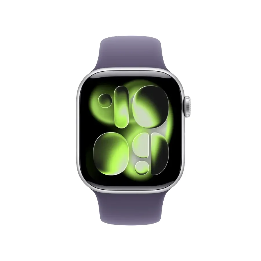 Apple Watch Series 11 GPS + Cellular,  Purple Fog Sport Band, S/M, 42mm, Silver Aluminium