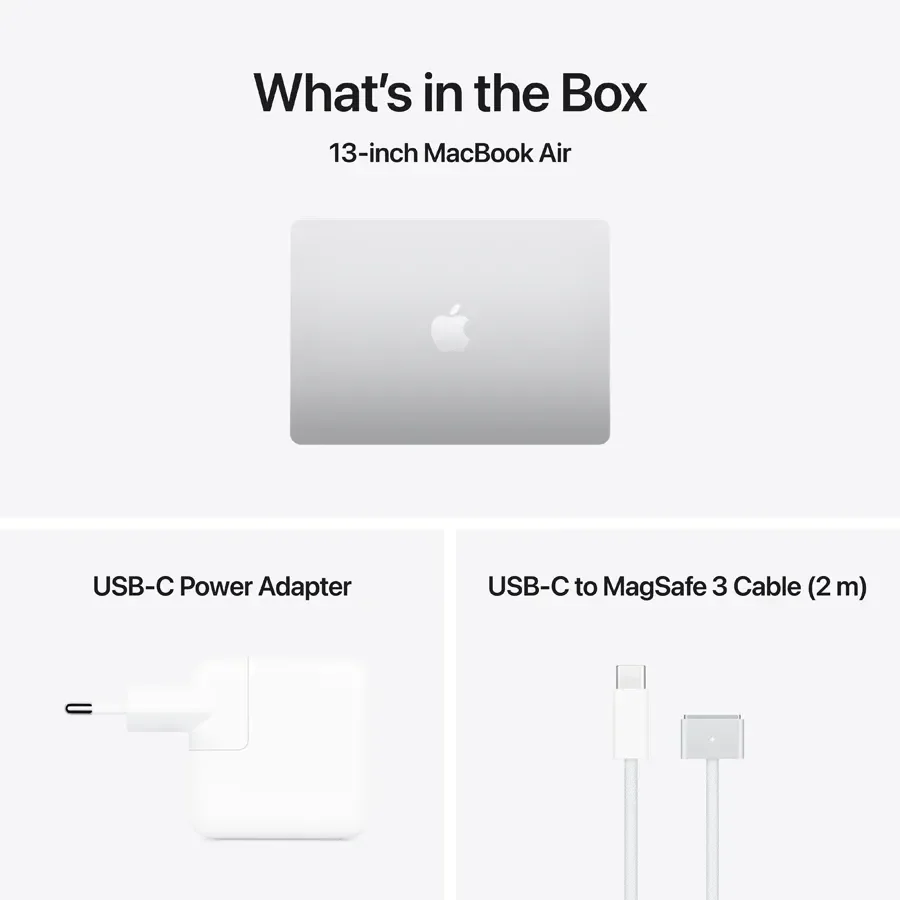 MacBook Air 13.6-inch  M5 (10C CPU/8C GPU), 16 ГБ, 512 ГБ, Сріблястий