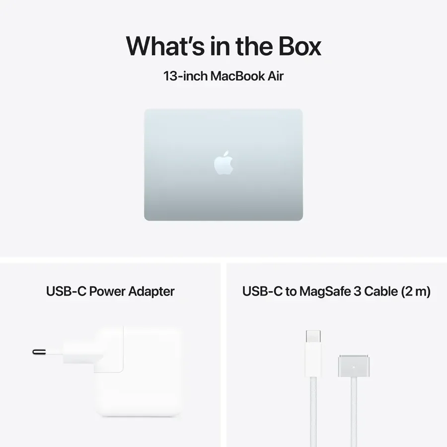 MacBook Air 13.6-inch  M5 (10C CPU/10C GPU), 24 ГБ, 1 ТБ, Небесно-блакитний