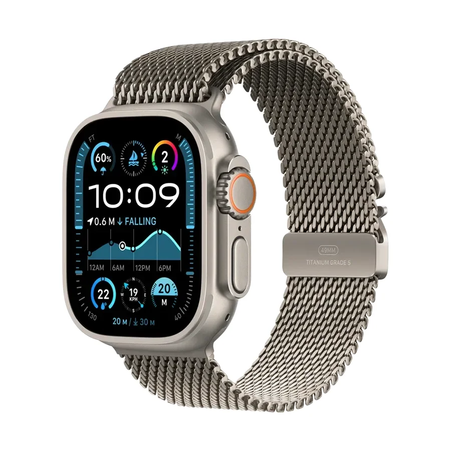 Apple 49mm Milanese Loop Ремінець Milanese Loop Натуральний за Apple Watch 44 mmApple Watch 45 mmApple Watch 46 mmApple Watch 49 mm 44/45/46/49 mm