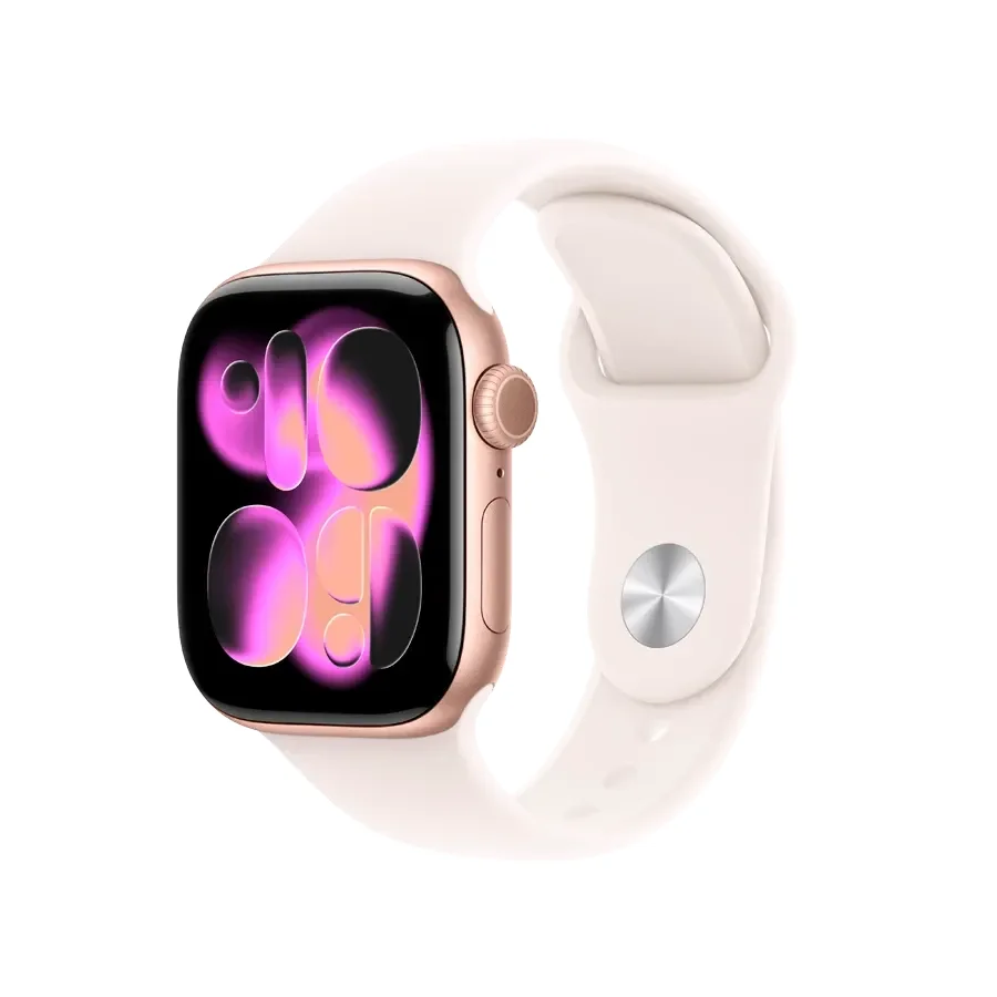 Apple Watch Series 11 GPS + Cellular,  Light Blush Sport Band, S/M, 42mm, Rose Gold Aluminium