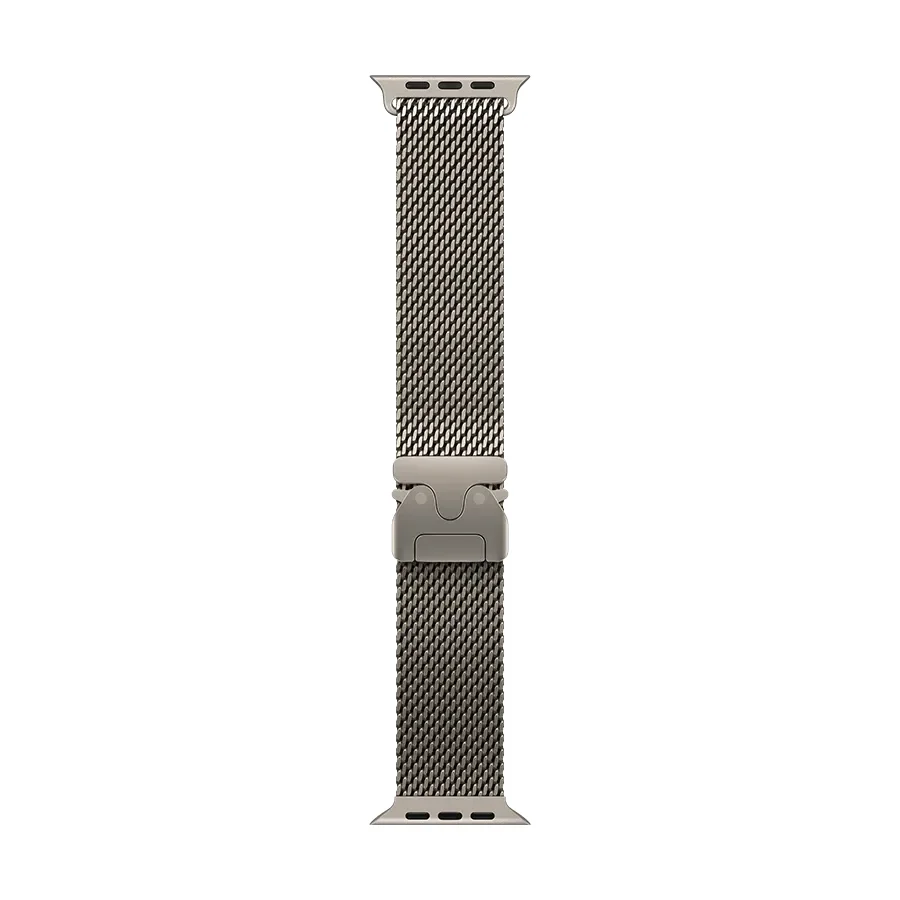 Apple 49mm Milanese Loop Ремінець Milanese Loop Natural Titanium за Apple Watch 44 mmApple Watch 45 mmApple Watch 46 mmApple Watch 49 mm 44/45/46/49 mm