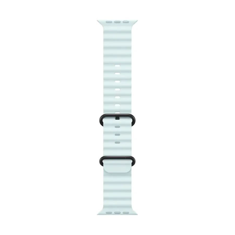 Apple 49mm Ocean Band - Black Titanium Finish Band Extension Ocean Band - Black Titanium Finish Ice Blue за Apple Watch 44 mmApple Watch 45 mmApple Watch 46 mmApple Watch 49 mm 44/45/46/49 mm