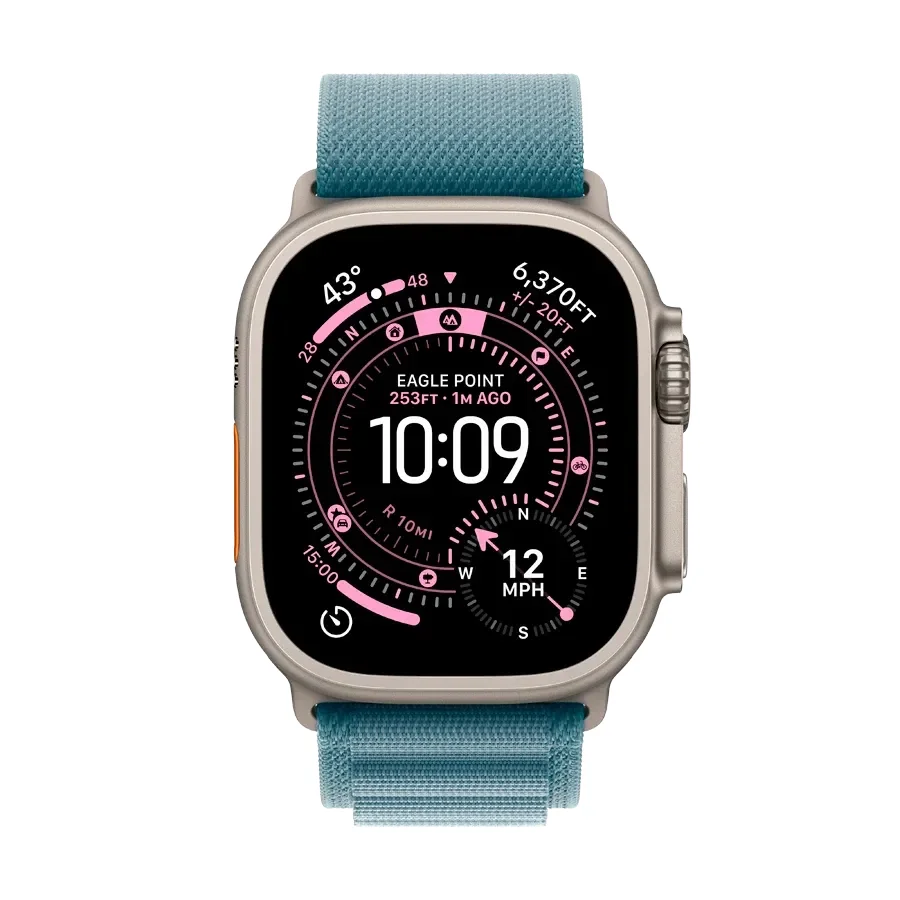 Apple Watch Ultra 3,  Light Blue Alpine Loop, Розмір S, 49mm, Natural
