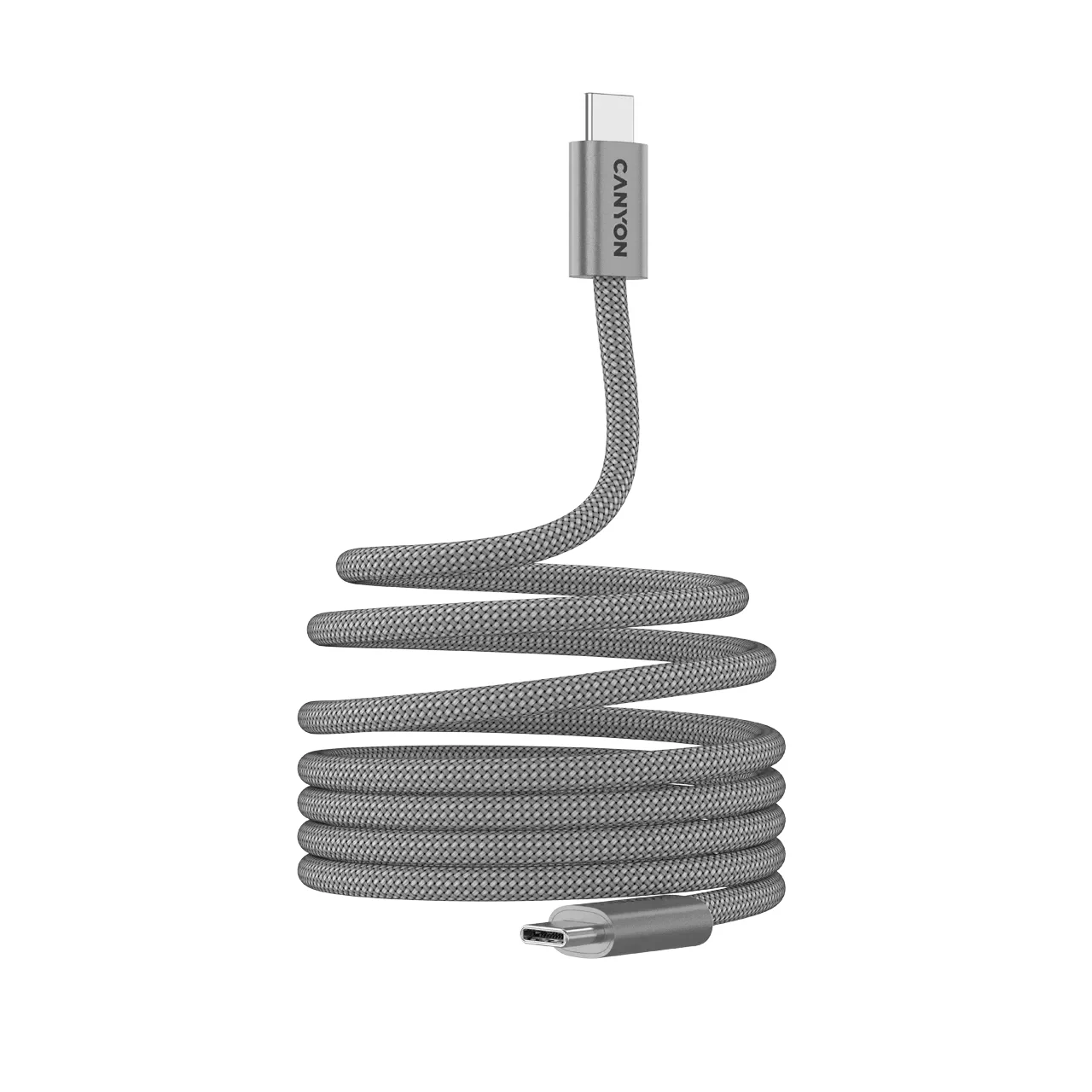 CANYON USB-C to USB-C Cable , Светло-серый, 1м