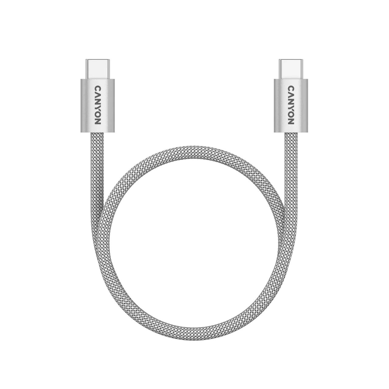 CANYON USB-C to USB-C Cable , Светло-серый, 1м