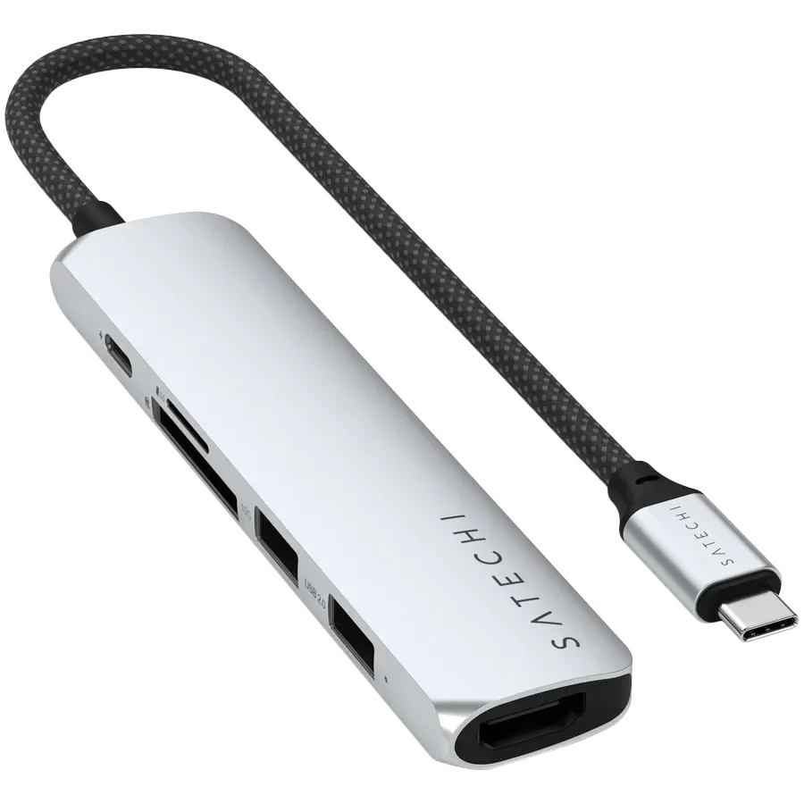 SATECHI Slim 6 Multiport, Сріблястий