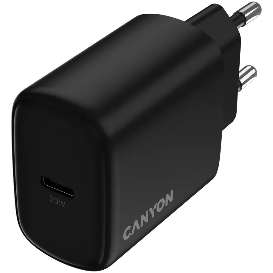 CANYON Адаптер живлення OnCharge 200 1*USB-C 1*USB Тип C, 20 Ват