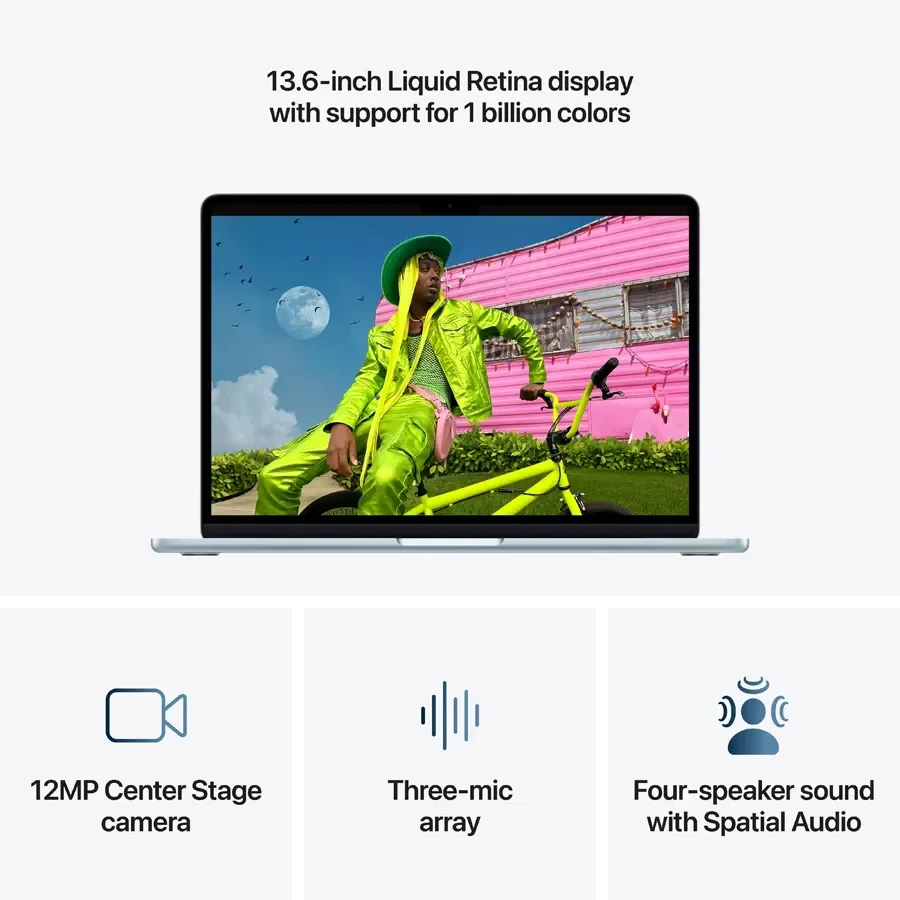 MacBook Air 13.6-inch  M5 (10C CPU/8C GPU), 16 ГБ, 512 ГБ, Небесно-блакитний