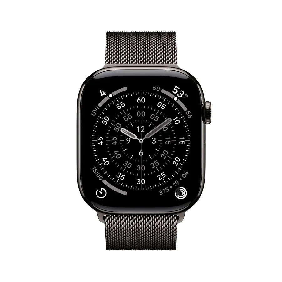 Apple Watch Series 11 GPS + Cellular,  Slate Milanese Loop, M/L, 46mm, Slate Titanium