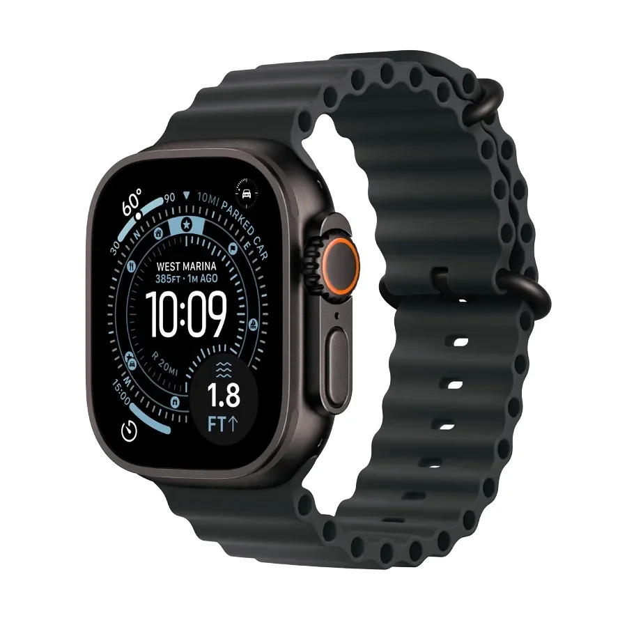 Apple Watch Ultra 3, Black Ocean Band, 49mm, Чорний