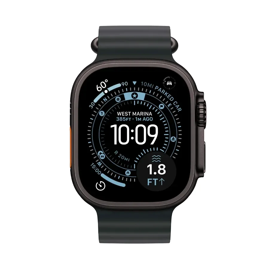 Apple Watch Ultra 3,  Black Ocean Band, 49mm, Чорний