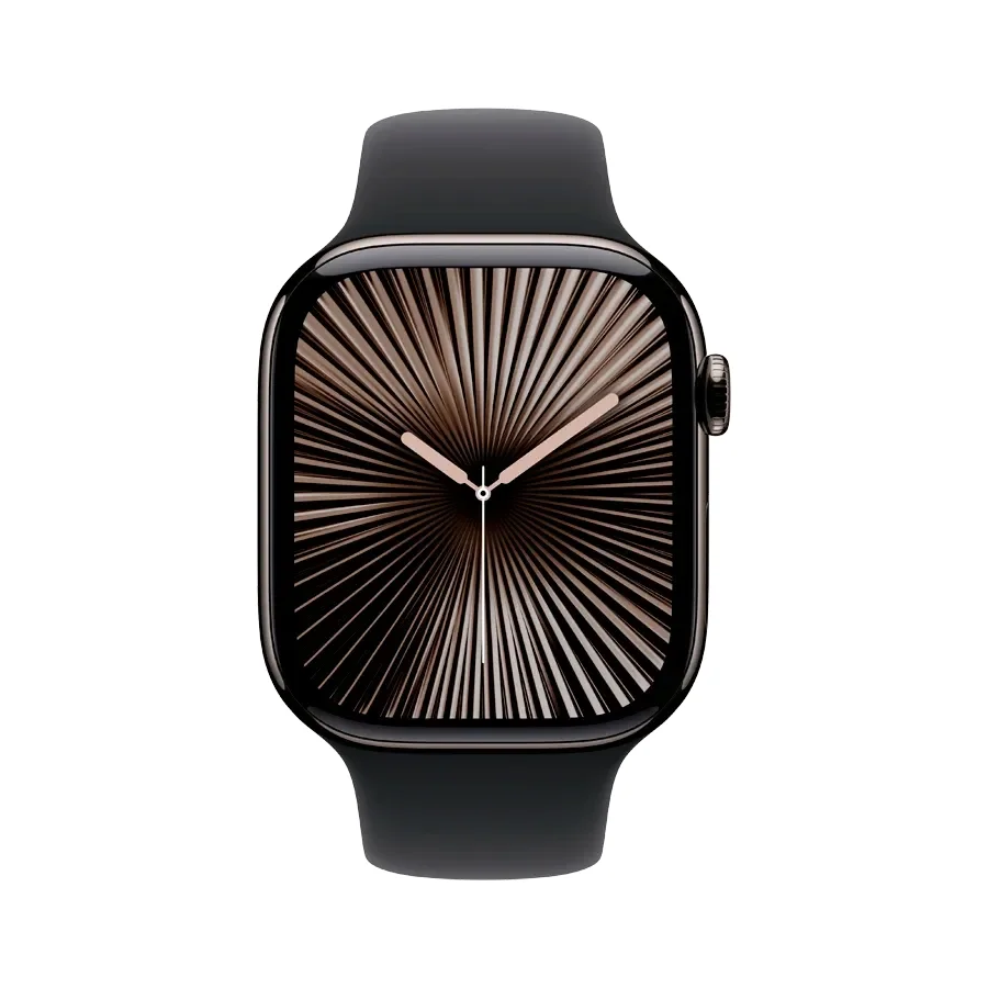 Apple Watch Series 10 GPS + Cellular  Спортивний ремінець чорного кольору, M/L, 46mm, Slate
