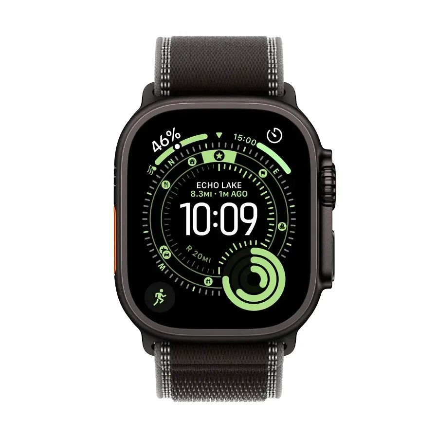 Apple Watch Ultra 3,  Black/Charcoal Trail Loop, M/L, 49mm, Чорний