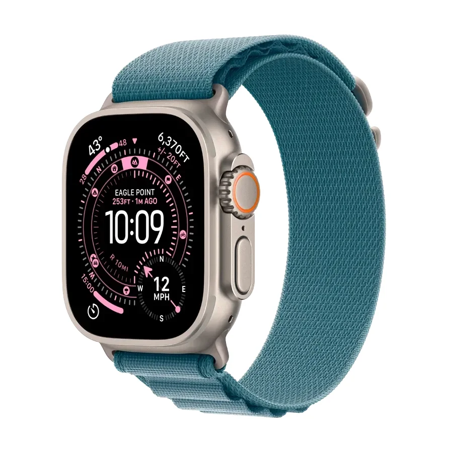 Apple Watch Ultra 3, Light Blue Alpine Loop, Розмір M, 49mm, Natural