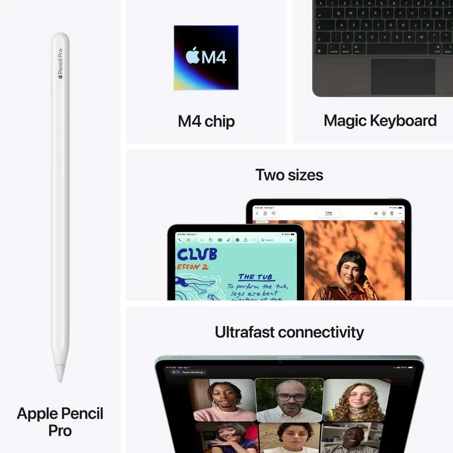 iPad Air 11 M4, 128 ГБ Wi-Fi+4G 2026, Starlight